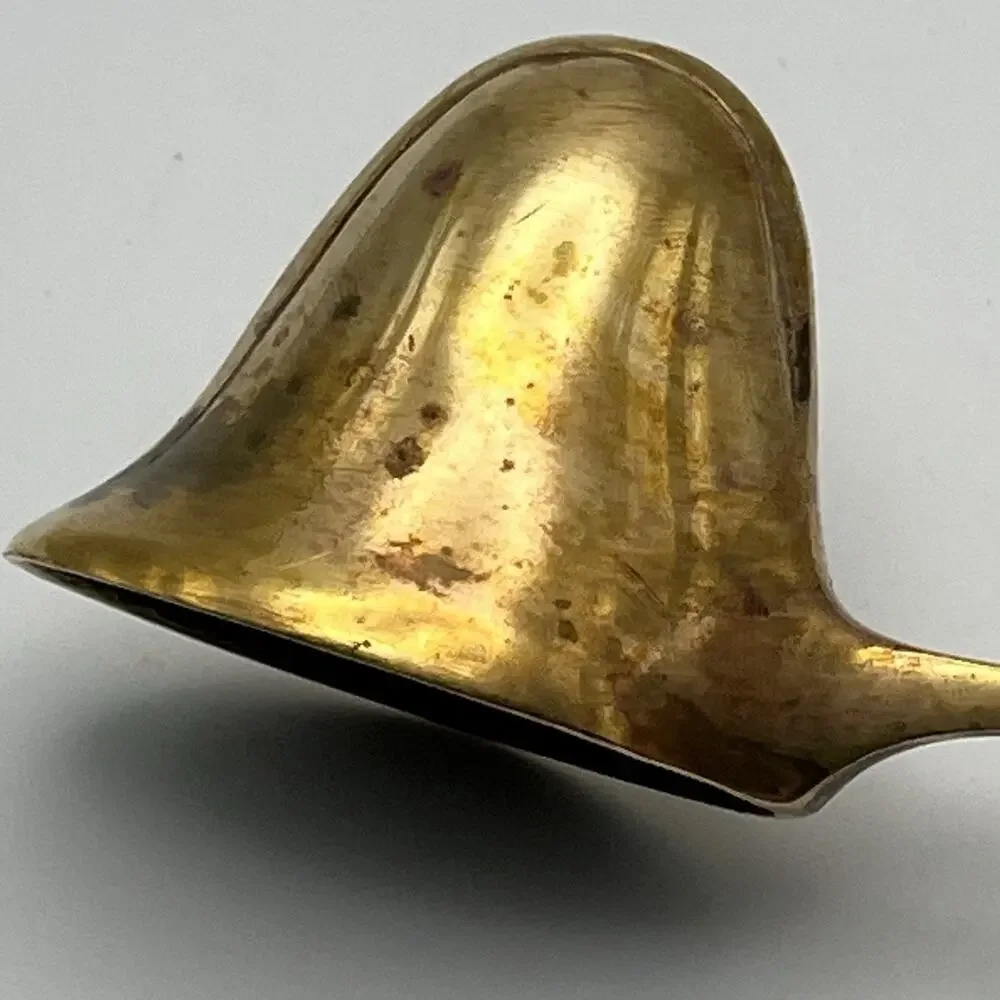 Vintage Solid Brass Candle Snuffer Bell Shape 9” Made In India Cottagecore Decor - Picture 10 of 13